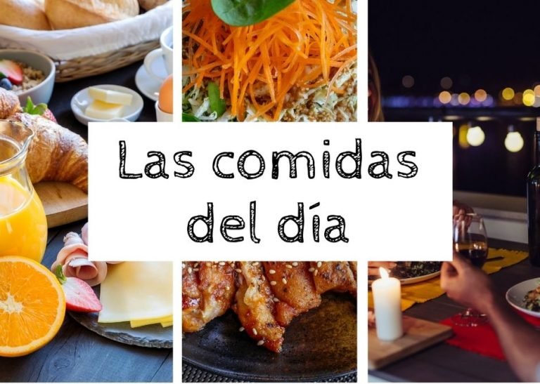 Las comidas del día en inglés Lista de vocabulario